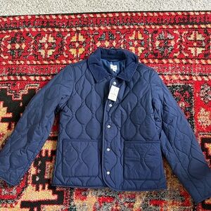 NWT J. Crew Navy Blue Quilted Barn Jacket